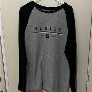 Hurley Black and Gray Long Sleeve Tee